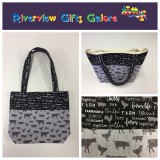 Medium Tote Bag - Farm Sweet Farm - Charcoal and Animals Medium Tote Bag - Farm Sweet Farm - Charcoal and Animals